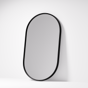ASPECT FRAMED OVAL MIRROR 600X900 - BLACK