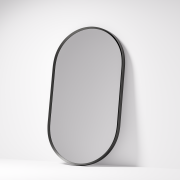 ASPECT FRAMED OVAL MIRROR 600X900 - GUNMETAL