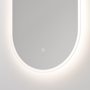 SOLACE LED TOUCH BUTTON DEMISTER MIRROR - OVAL - 500X900MM