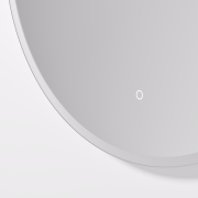 SOLACE LED TOUCH BUTTON DEMISTER MIRROR - ROUND - 900MM