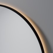 AURA LED SENSOR DEMISTER MIRROR - ROUND - 850 - BLACK
