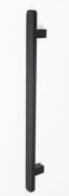 CODE PURE SQUARE - SINGLE VERTICAL HEATED TOWEL RAIL - 12V/16.8W - 850MM - BLACK
