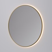 AURA LED SENSOR DEMISTER MIRROR - ROUND - 1050 - BRUSHED BRASS
