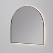 AURA LED SENSOR DEMISTER MIRROR - ARCH - 1150X1100 - BRUSHED NICKLE
