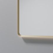 AURA LED SENSOR DEMISTER MIRROR - RECTANGULAR - 1150X850 - BRUSHED BRASS