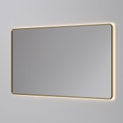 AURA LED SENSOR DEMISTER MIRROR - RECTANGULAR - 1500X850 - BRUSHED BRASS
