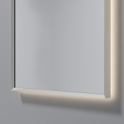 AURA LED SENSOR DEMISTER MIRROR - ARCH - 500X1050 - BRUSHED NICKLE