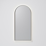 AURA LED SENSOR DEMISTER MIRROR - ARCH - 500X1050 - BRUSHED NICKLE