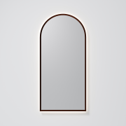 AURA LED SENSOR DEMISTER MIRROR - ARCH - 500X1050 - BRUSHED BRONZE