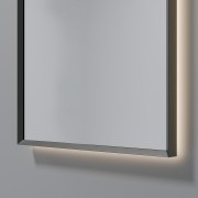 AURA LED SENSOR DEMISTER MIRROR - ARCH - 500X1050 - GUN METAL