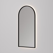 AURA LED SENSOR DEMISTER MIRROR - ARCH - 500X1050 - BLACK