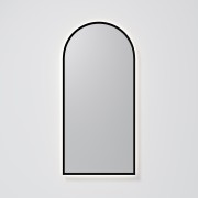 AURA LED SENSOR DEMISTER MIRROR - ARCH - 500X1050 - BLACK