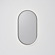 AURA LED SENSOR DEMISTER MIRROR - OVAL - 500X1050 - GUN METAL