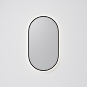 AURA LED SENSOR DEMISTER MIRROR - OVAL - 500X1050 - BLACK