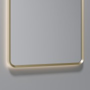 AURA LED SENSOR DEMISTER MIRROR - RECTANGULAR - 500X1050 - BRUSHED BRASS