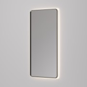 AURA LED SENSOR DEMISTER MIRROR - RECTANGULAR - 500X1050 - BRUSHED NICKLE