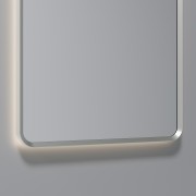 AURA LED SENSOR DEMISTER MIRROR - RECTANGULAR - 500X1050 - BRUSHED NICKLE