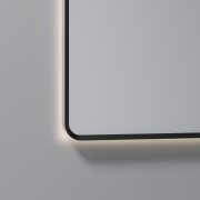 AURA LED SENSOR DEMISTER MIRROR - RECTANGULAR - 850X750 - GUN METAL