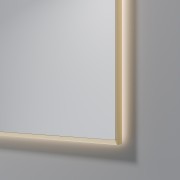 AURA LED SENSOR DEMISTER MIRROR - ARCH - 850X950 - BRUSHED BRASS