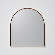 AURA LED SENSOR DEMISTER MIRROR - ARCH - 850X950 - BRUSHED BRONZE