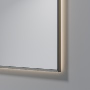 AURA LED SENSOR DEMISTER MIRROR - ARCH - 850X950 - GUN METAL