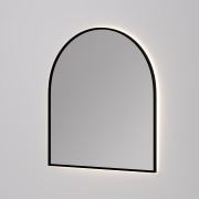 AURA LED SENSOR DEMISTER MIRROR - ARCH - 850X950 - BLACK