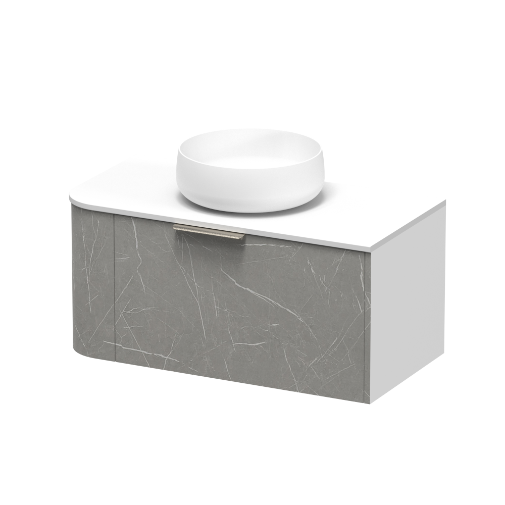 CONTOUR SWIFT 900 SINGLE DRAWER WALL BERNINI MARBLE RIGHT HAND