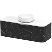 CONTOUR SWIFT 1200 SINGLE DRAWER WALL CATALINA MARBLE LEFT HAND