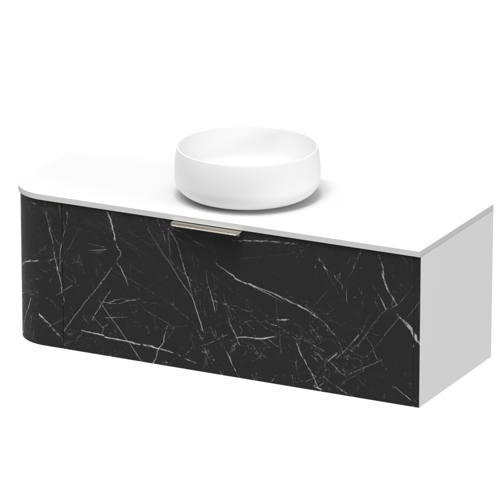 CONTOUR SWIFT 1200 SINGLE DRAWER WALL CATALINA MARBLE RIGHT HAND