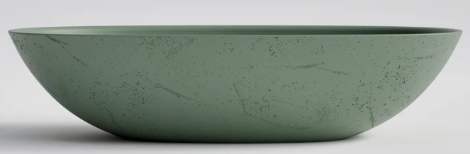 CODE COVE CERVO CONCRETE VESSEL BASIN - 530X350X125H - GREEN