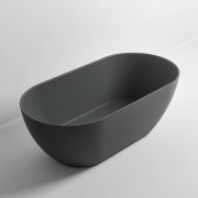 HALO SOLID SURFACE FREESTANDING BATH - 1700X800X560 - MATTE DARK GREY