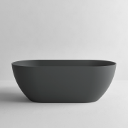 HALO SOLID SURFACE FREESTANDING BATH - 1700X800X560 - MATTE DARK GREY