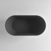 HALO SOLID SURFACE FREESTANDING BATH - 1700X800X560 - MATTE DARK GREY