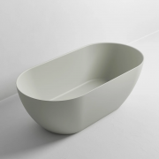HALO SOLID SURFACE FREESTANDING BATH - 1700X800X560 - MATTE LIGHT GREY