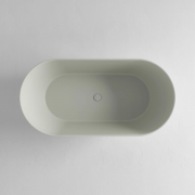 HALO SOLID SURFACE FREESTANDING BATH - 1700X800X560 - MATTE LIGHT GREY