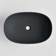 CODE CERVO V2 OVAL VESSEL BASIN - 530X350X125H - MATTE DARK GREY