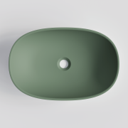 CODE CERVO V2 OVAL VESSEL BASIN - 530X350X125H - MATTE GREEN
