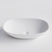 CODE CERVO V2 OVAL VESSEL BASIN - 530X350X125H - MATTE WHITE