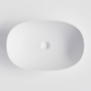 CODE CERVO V2 OVAL VESSEL BASIN - 530X350X125H - MATTE WHITE