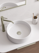 CODE HALO V2 ROUND VESSEL BASIN - 380X125H - MATTE WHITE