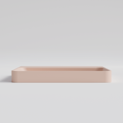 CODE LINEARE SOLID SURFACE SQUARE INSET BASIN - 530X445X60H - MATTE PINK