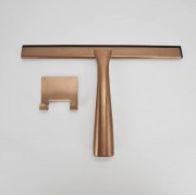 CODE SHOWER GLASS WIPER & HOLDER - BRUSHED COPPER