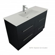 1200 Citi Floor Standing Single Basin Vanity (4 Drawer) - Specify Colour & Basin