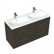 1200 Citi Wall Hung Double Basin Vanity (4 Drawer) - Specify Colour & Basin
