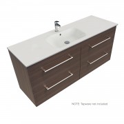 1500 Citi Wall Hung Single Basin Vanity (4 Drawer) - Specify Colour & Basin