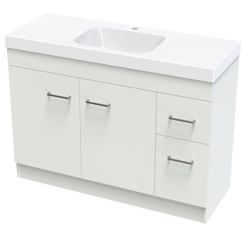 CLASSIC BOLERO 1200 FLOOR WHITE MELAMINE