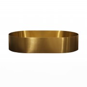 FUSION OVAL STAINLESS STEEL BASIN - 550X350 - BRUSHED BRASS