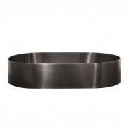 FUSION OVAL STAINLESS STEEL BASIN - 550X350 - GUNMETAL
