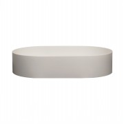 FUSION OVAL STAINLESS STEEL BASIN - 550X350 - MATTE WHITE