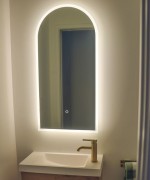 CODE SOLACE LED DEMISTER MIRROR - ARCH - 450X900MM - WHITE